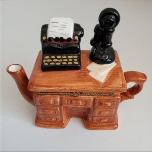 Russ Tea Time Treasures Hinged Box Ceramic Vintage Telephone Trinket Tooth Fairy